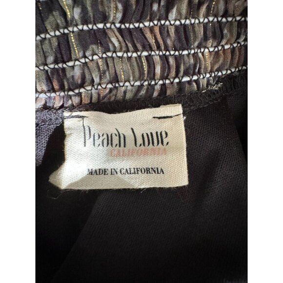 Peach Love California Carmen Floral Faux Wrap LongSleeve Mini Dress Women Size M - Picture 6 of 7